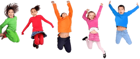 Springende Kinder